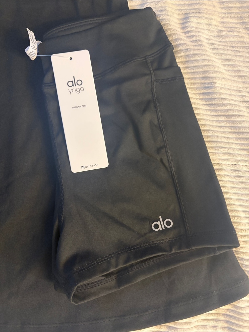 ALO Yoga Black Dress with White Piping - Picture 2 of 5